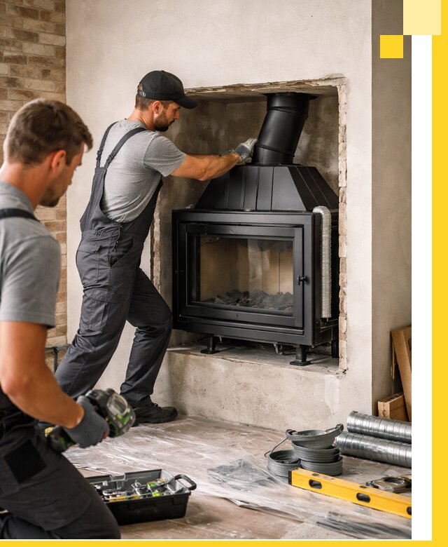 Установка каминных топок в Старом Осколе: монтаж, подключение