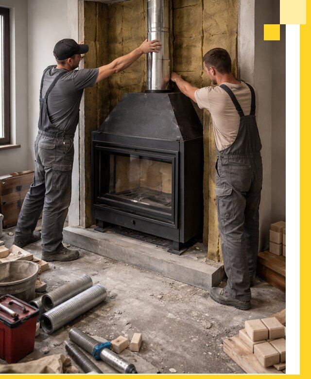 Изготовление и монтаж закрытых каминов в Старом Осколе под ключ