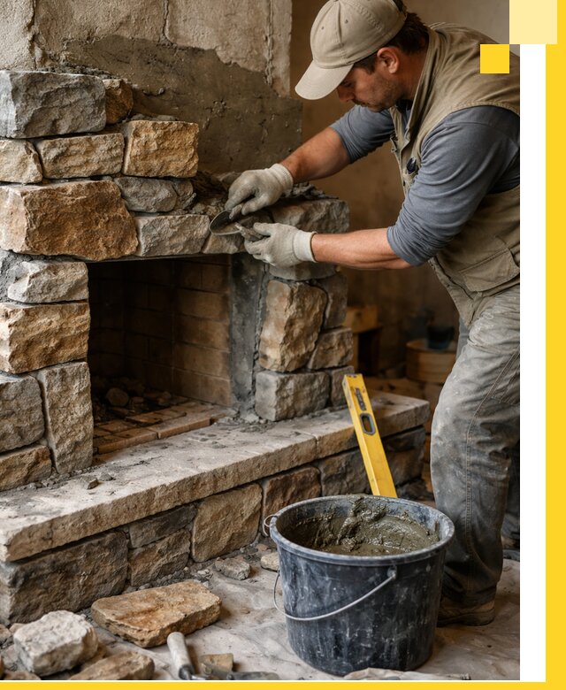 Изготовление и установка каменных каминов под ключ в Старом Осколе