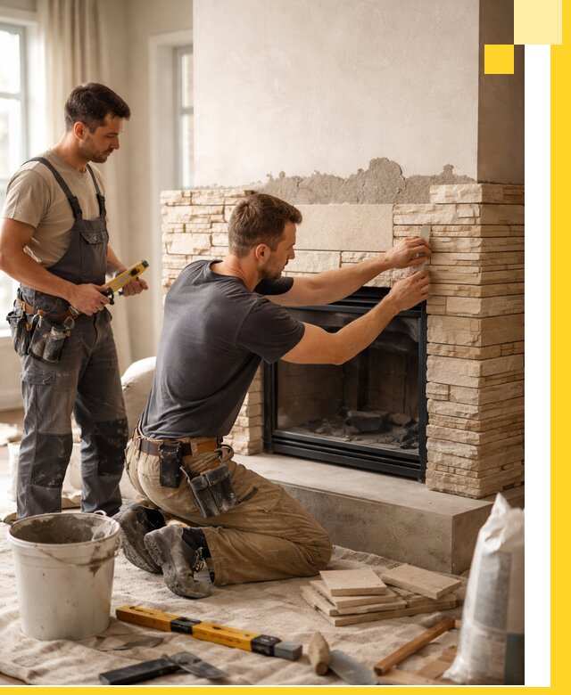 Установка и монтаж каминов для загородного дома в Старом Осколе