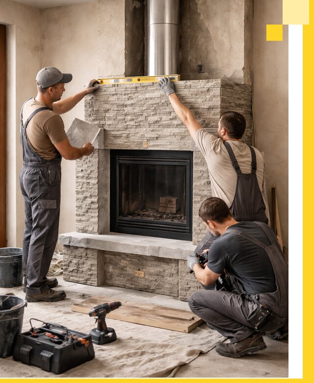 Профессиональный монтаж каминов под ключ в Старом Осколе для дома