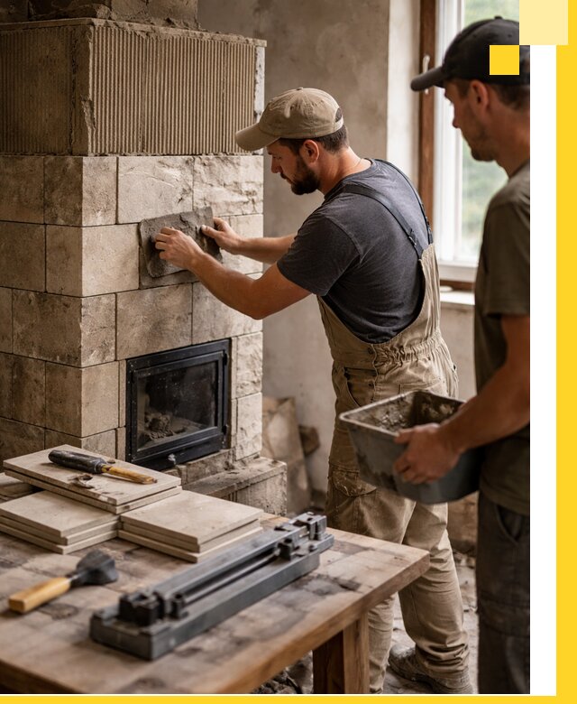 Профессиональная облицовка печей в Старом Осколе: керамика и камень