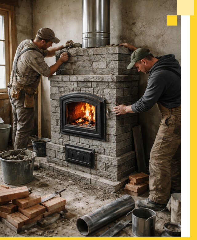 Производство, поставка и монтаж дровяных печей в Старом Осколе