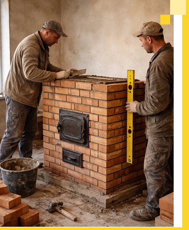 Отопительные печи под ключ в Старом Осколе, установка и сборка