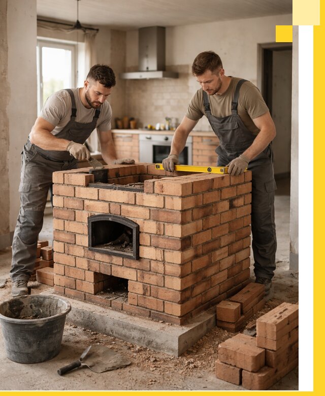 Установка и монтаж печей в частном доме в Старом Осколе под ключ