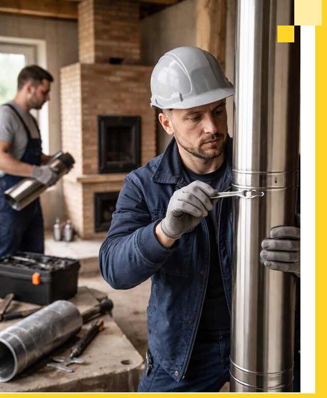 Профессиональный монтаж дымоходов для печей в Старом Осколе