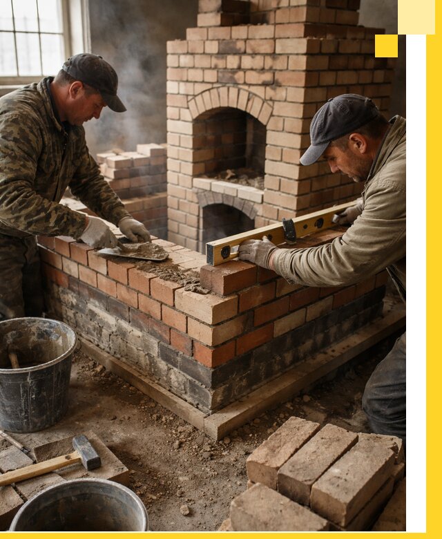 Изготовление и монтаж печей и каминов из кирпича в Старом Осколе