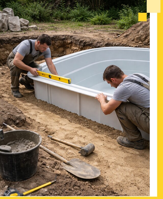 Производство и установка пластиковых бассейнов в Старом Осколе под ключ