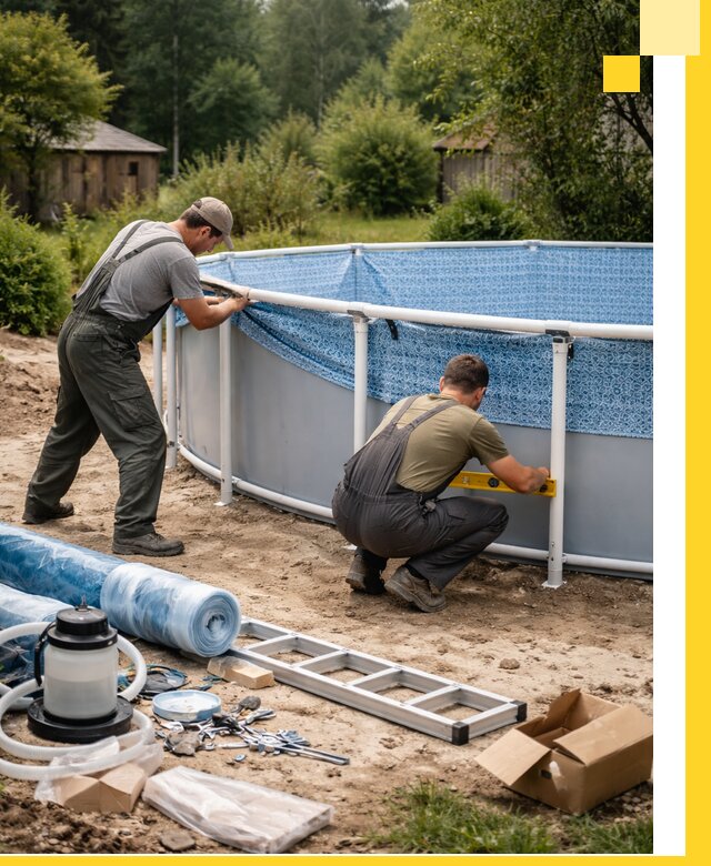 Установка и монтаж каркасных бассейнов в Старом Осколе под ключ