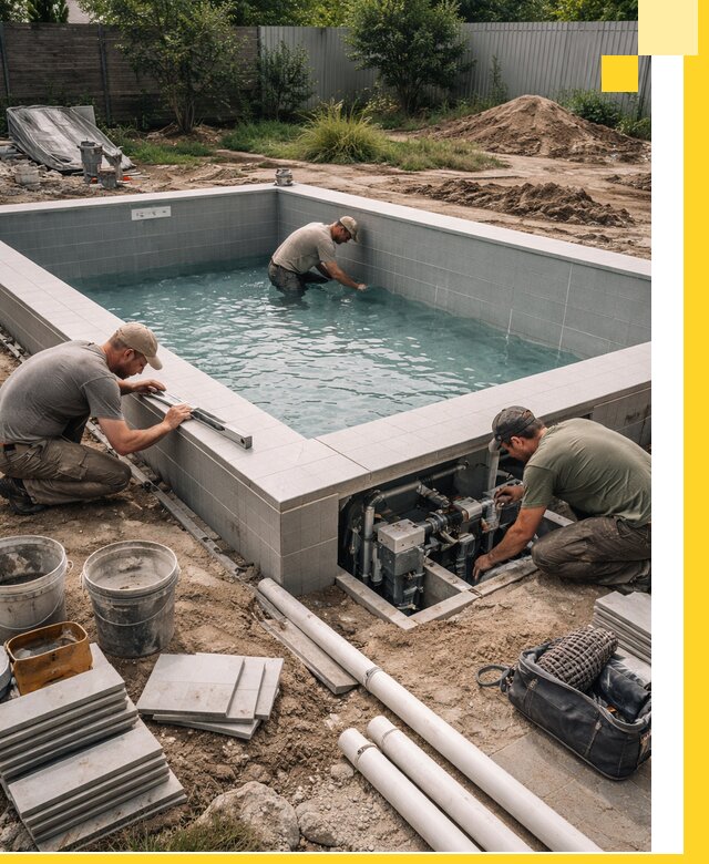 Строительство и монтаж бассейнов для дачи под ключ в Старом Осколе