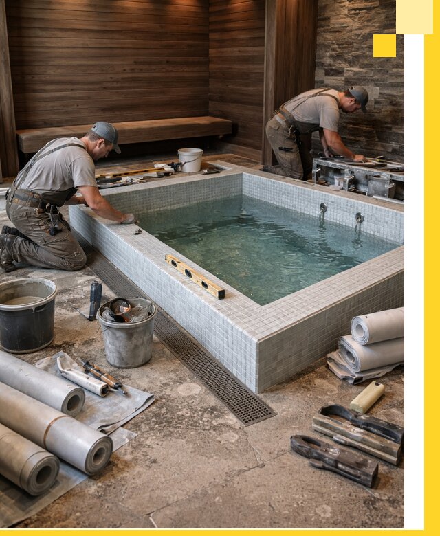 Установка и строительство бассейнов для сауны в Старом Осколе