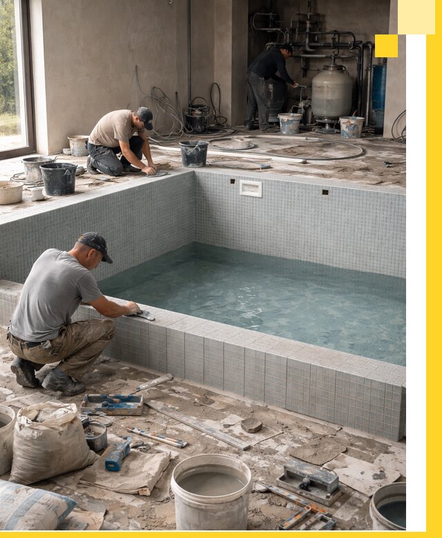 Строительство и монтаж бассейнов в помещении в Старом Осколе