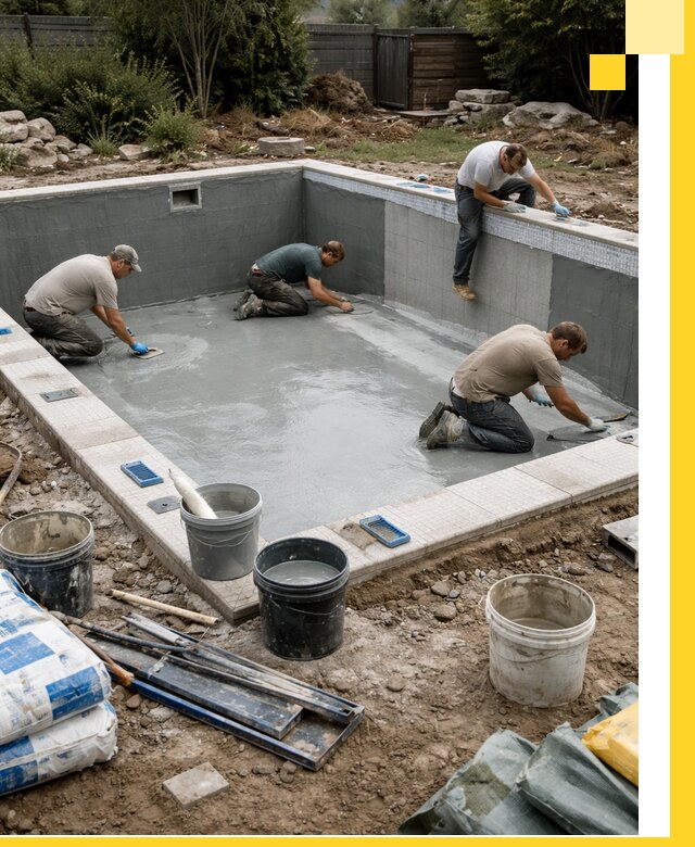 Изготовление и монтаж чаши бассейна под ключ в Старом Осколе