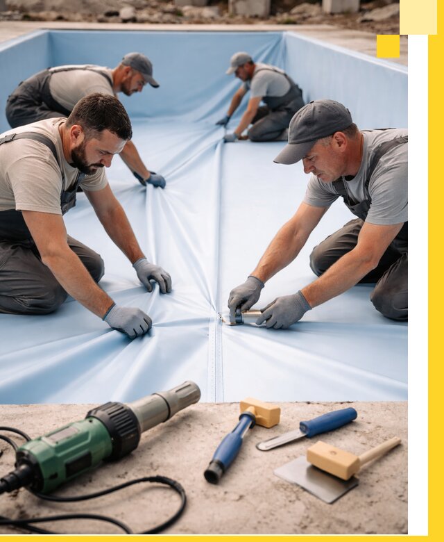 ПВХ пленка для бассейнов с монтажом и гарантией в Старом Осколе