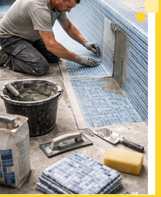 Укладка и ремонт мозаики для бассейнов под ключ в Старом Осколе