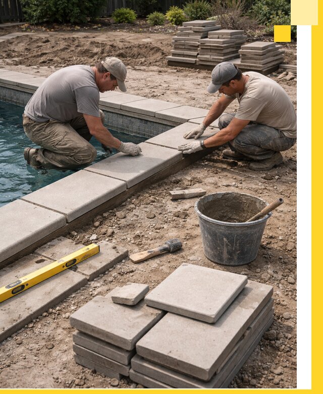 Установка и изготовление копингового камня для бассейнов в Старом Осколе