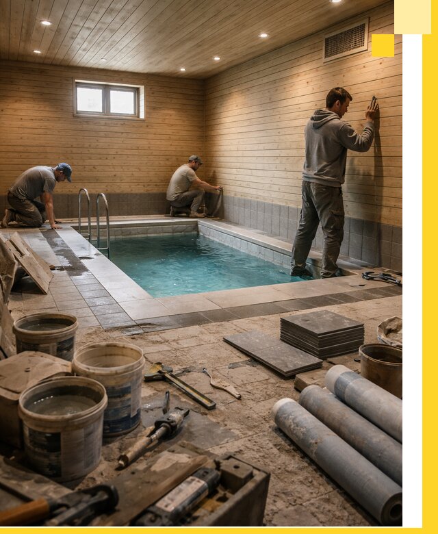 Строительство бани с бассейном и сауной под ключ в Старом Осколе