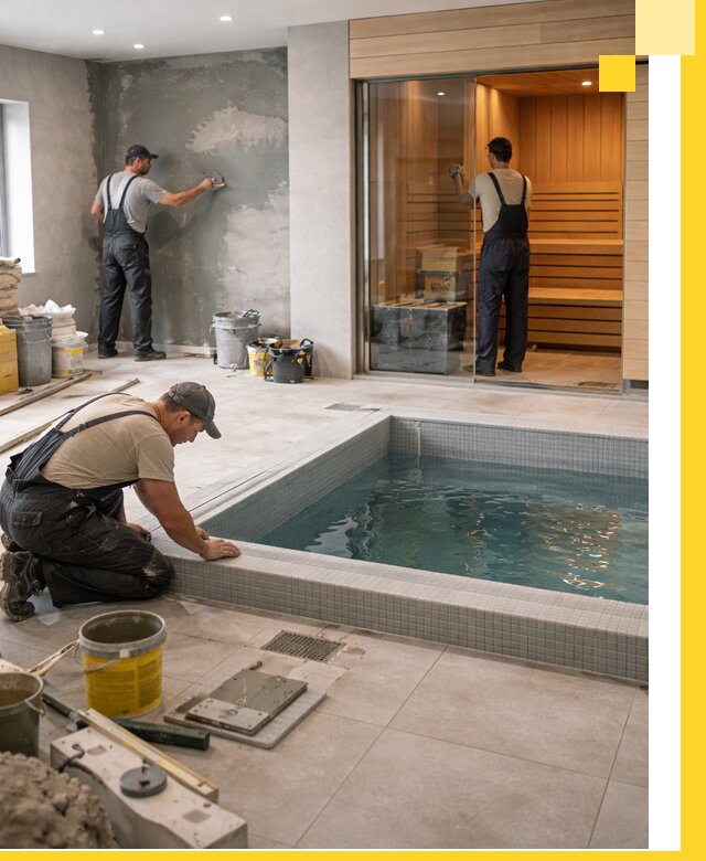 Проектирование и строительство сауны с бассейном в Старом Осколе