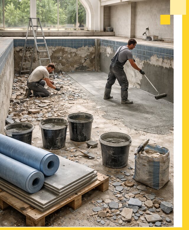 Реконструкция бассейнов в Старом Осколе: ремонт, гидроизоляция