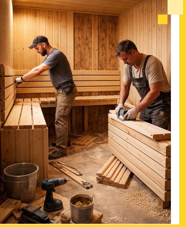 Профессиональный комплексный ремонт саун под ключ в Старом Осколе