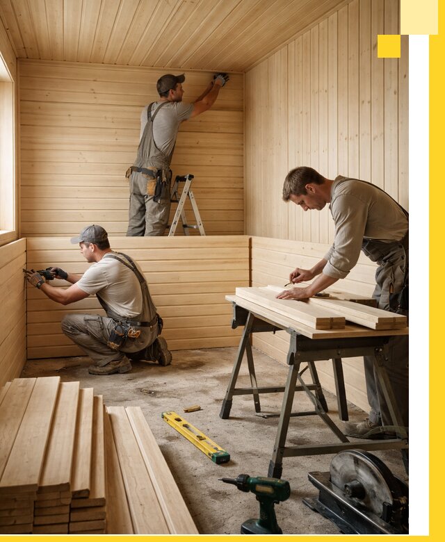 Обшивка саун в Старом Осколе из натуральной древесины под ключ