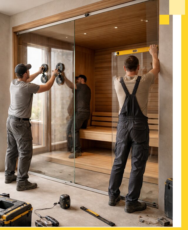 Производство и монтаж стеклянных саун под ключ в Старом Осколе