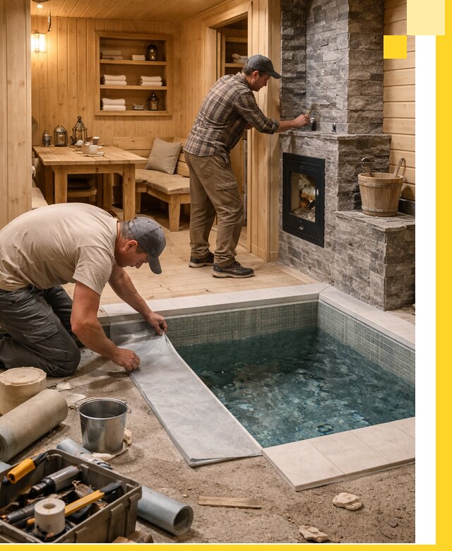 Строительство бань с комнатой отдыха под ключ в Старом Осколе