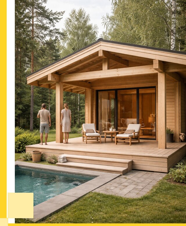 Бани с террасой под ключ в Старом Осколе от 607020 р. | ЭриданСрк