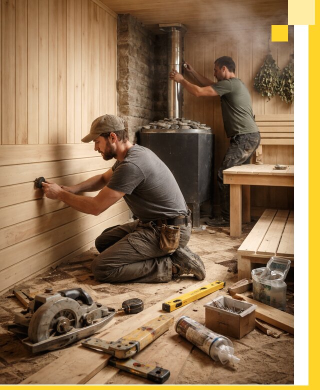 Полное строительство и оснащение парных под ключ в Старом Осколе