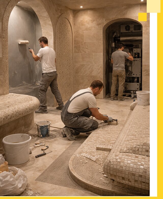 Строительство бани с хамамом и бассейном под ключ в Старом Осколе