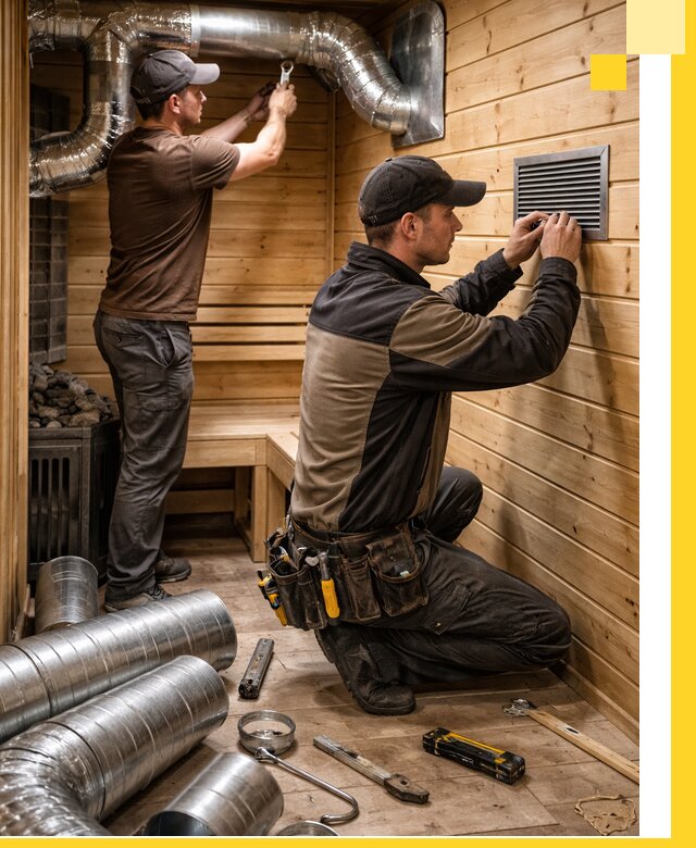 Проектирование и монтаж вентиляции бани в Старом Осколе под ключ