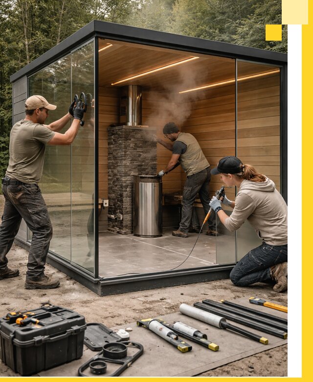 Проектирование и строительство стеклянных бань в Старом Осколе