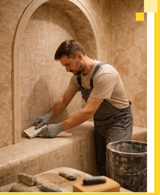 Профессиональная отделка хамамов с мозаикой под ключ в Старом Осколе