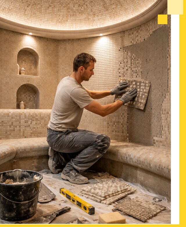 Устройство и монтаж домашнего хамама под ключ в Старом Осколе