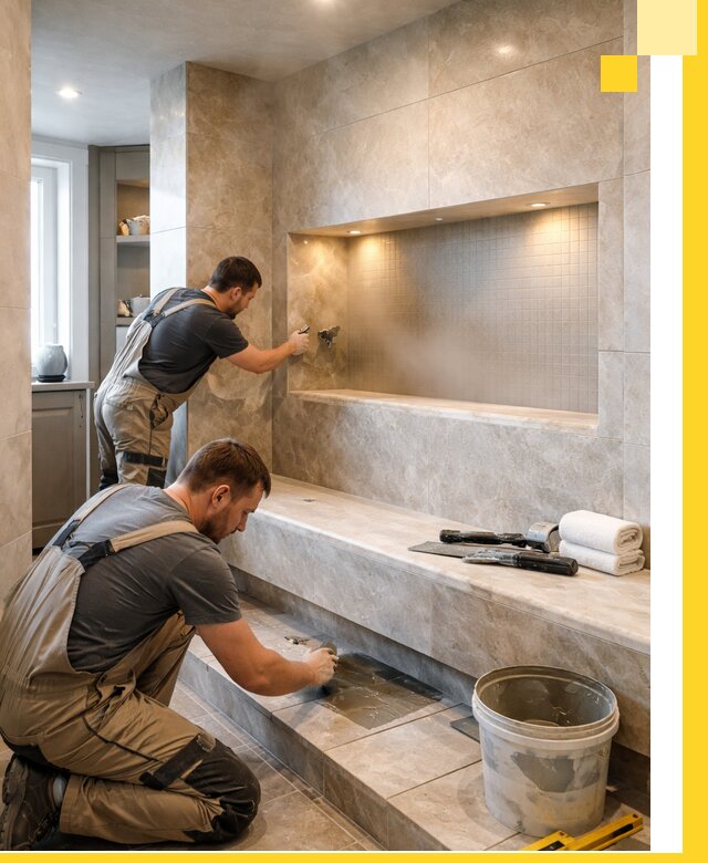 Профессиональное строительство хамама в квартире в Старом Осколе