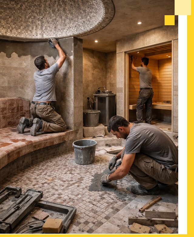 Проект и строительство хамама бани и сауны под ключ в Старом Осколе