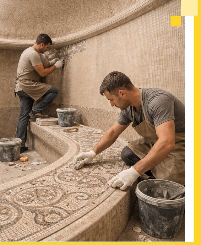 Плитка для хамама в Старом Осколе, укладка, подбор и поставка